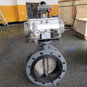 不銹鋼氣動dn200快裝蝶閥、粉體氣動蝶閥